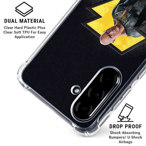 DC Comics Black Adam Movie Art Character and logo Galaxy A36 5G Clear Case