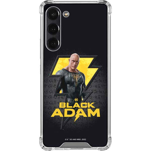 DC Comics Black Adam Movie Art Character and logo Galaxy S24 FE Clear Case