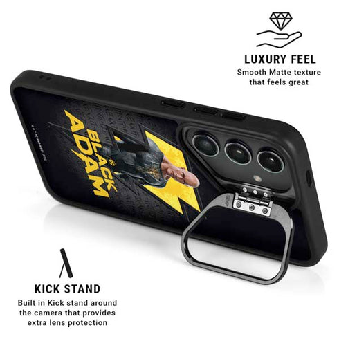 DC Comics Black Adam Movie Art Character and logo Galaxy S24 FE Kickstand Case