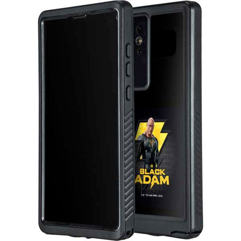 DC Comics Black Adam Movie Art Character and logo Galaxy S24 Ultra Waterproof Case