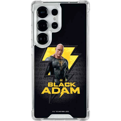 DC Comics Black Adam Movie Art Character and logo Galaxy S25 Ultra Clear Case