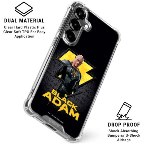 DC Comics Black Adam Movie Art Character and logo Galaxy S26 Clear Case