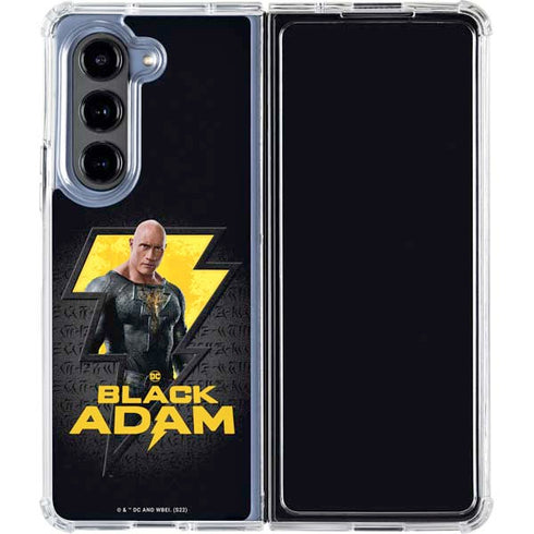 DC Comics Black Adam Movie Art Character and logo Galaxy Z Fold5 5G Clear Case