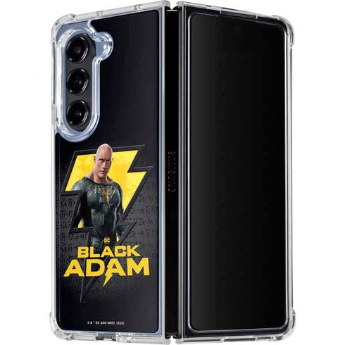 DC Comics Black Adam Movie Art Character and logo Galaxy Z Fold5 5G Clear Case
