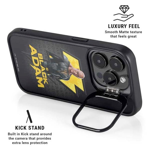 DC Comics Black Adam Movie Art Character and logo iPhone 14 Pro Kickstand Case