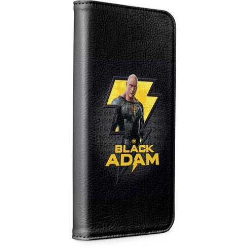 DC Comics Black Adam Movie Art Character and logo iPhone 15 Plus Folio Case