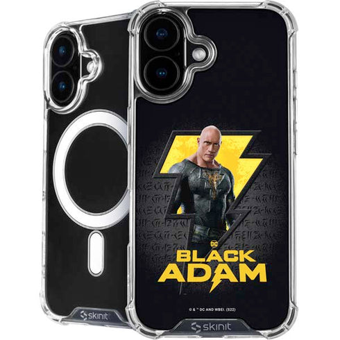 DC Comics Black Adam Movie Art Character and logo iPhone 16 Plus MagSafe Case