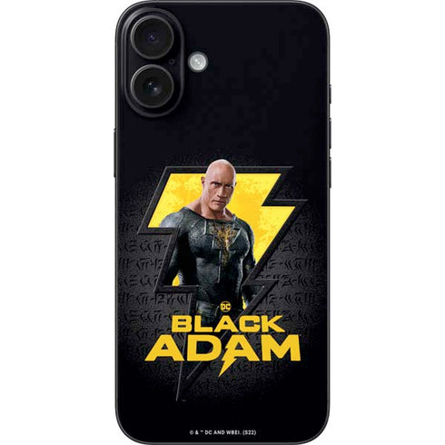 DC Comics Black Adam Movie Art Character and logo iPhone 16 Plus Skin