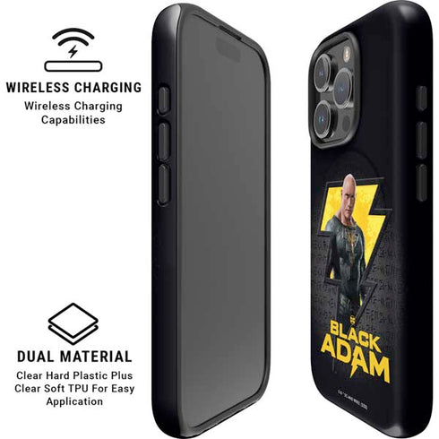 DC Comics Black Adam Movie Art Character and logo iPhone 16 Pro Magsafe Impact Case
