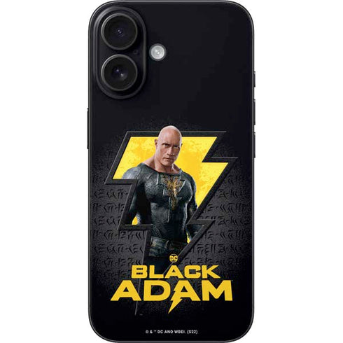 DC Comics Black Adam Movie Art Character and logo iPhone 16 Skin
