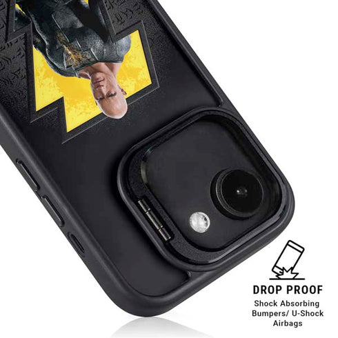 DC Comics Black Adam Movie Art Character and logo iPhone 16e Kickstand Case