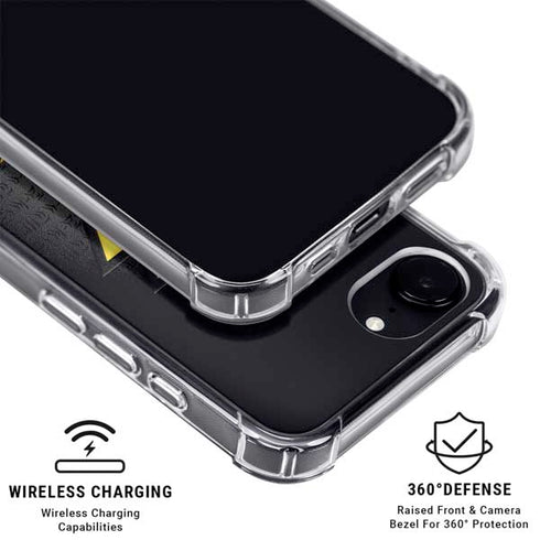 DC Comics Black Adam Movie Art Character and logo iPhone 16e Clear Case