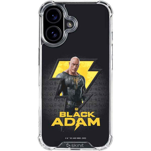 DC Comics Black Adam Movie Art Character and logo iPhone 17 Clear Case