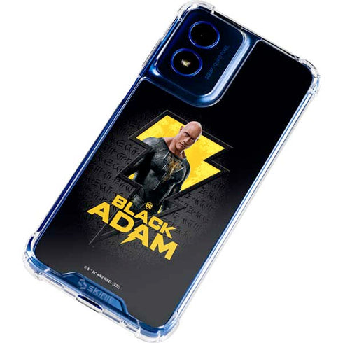 DC Comics Black Adam Movie Art Character and logo Moto G Play 4G (2024) Clear Case