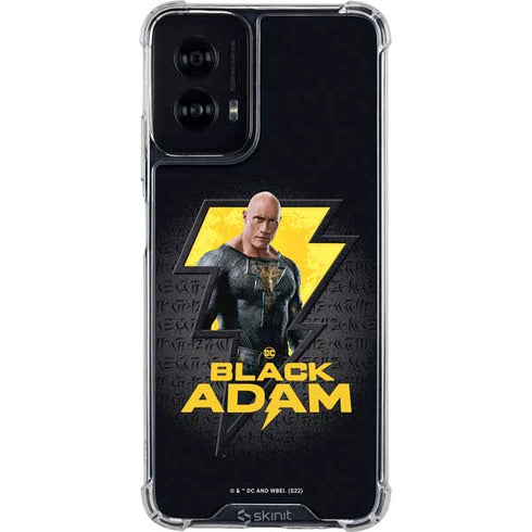 DC Comics Black Adam Movie Art Character and logo Moto G Power 5G (2024) Clear Case