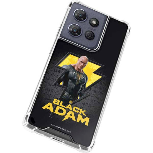 DC Comics Black Adam Movie Art Character and logo Moto G Power 5G (2025) Clear Case