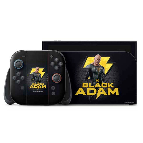 DC Comics Black Adam Movie Art Character and logo Nintendo Skins
