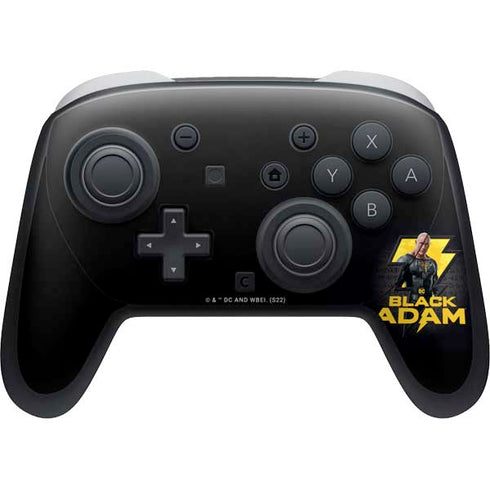 DC Comics Black Adam Movie Art Character and logo Nintendo Switch 2 (2025) Pro Controller Skin