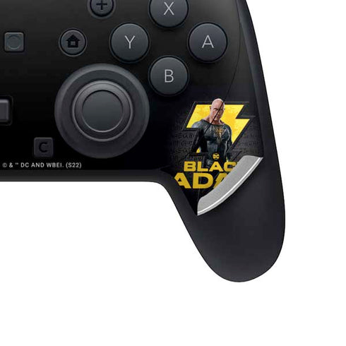 DC Comics Black Adam Movie Art Character and logo Nintendo Switch 2 (2025) Pro Controller Skin
