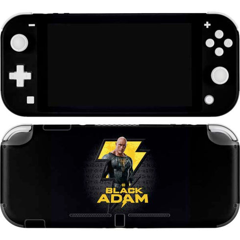 DC Comics Black Adam Movie Art Character and logo Nintendo Switch Lite Skin