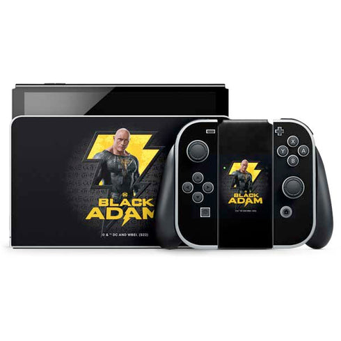 DC Comics Black Adam Movie Art Character and logo Nintendo Skins