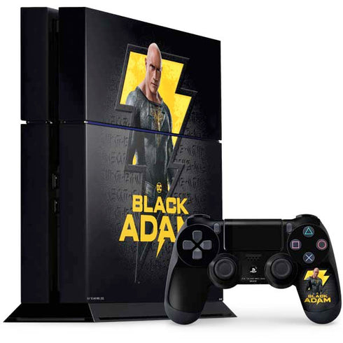 DC Comics Black Adam Movie Art Character and logo PlayStation PS4 Skins
