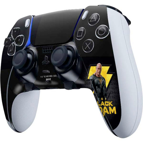 DC Comics Black Adam Movie Art Character and logo PS5 DualSense Edge Pro Controller Skin