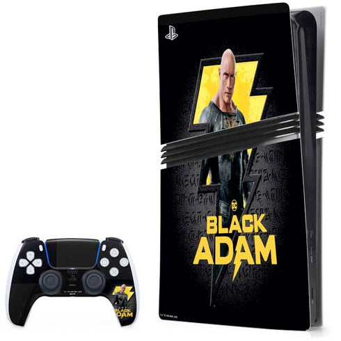 DC Comics Black Adam Movie Art Character and logo PS5 Pro Bundle Skin