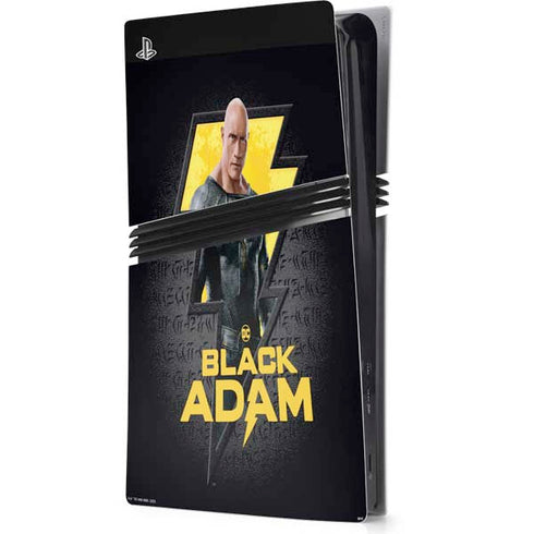 DC Comics Black Adam Movie Art Character and logo PS5 Pro Console Skin