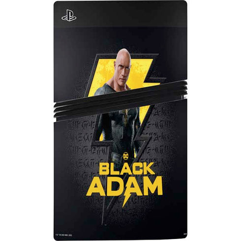 DC Comics Black Adam Movie Art Character and logo PS5 Pro Console Skin