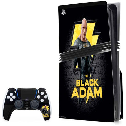 DC Comics Black Adam Movie Art Character and logo PS5 Pro Disk Bundle Skin