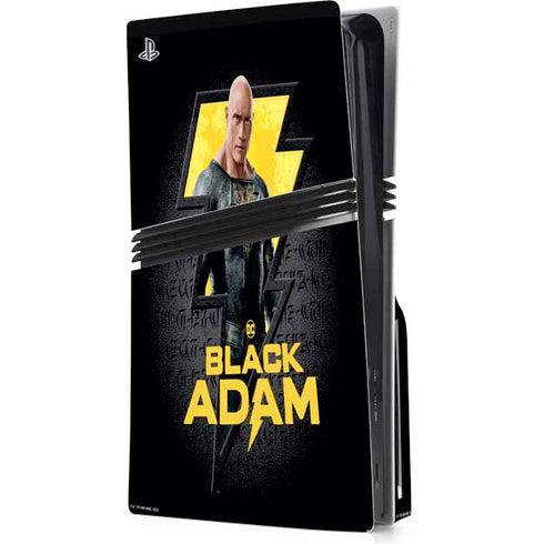 DC Comics Black Adam Movie Art Character and logo PS5 Pro Disk Console Skin
