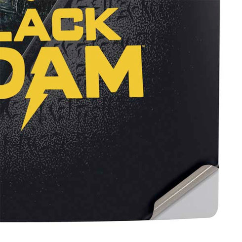 DC Comics Black Adam Movie Art Character and logo PS5 Slim Digital Edition Console Skin