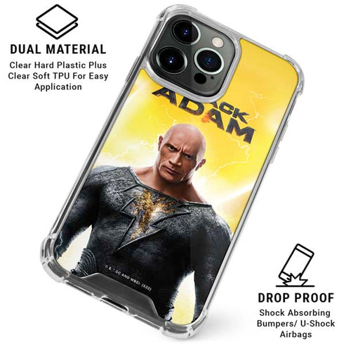 DC Comics Black Adam Movie Charcater Poster iPhone 16 Pro Max Clear Case