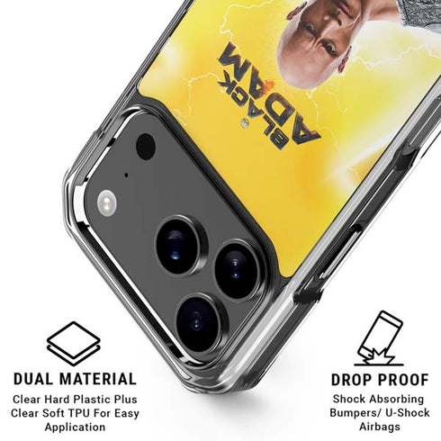 DC Comics Black Adam Movie Charcater Poster iPhone 18 Pro Clear Case