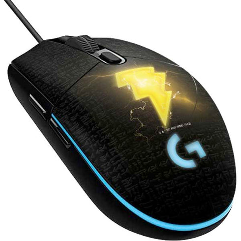 DC Comics Black Adam Lightning Bolt G203 Prodigy RGB Wired Gaming Mouse Skin