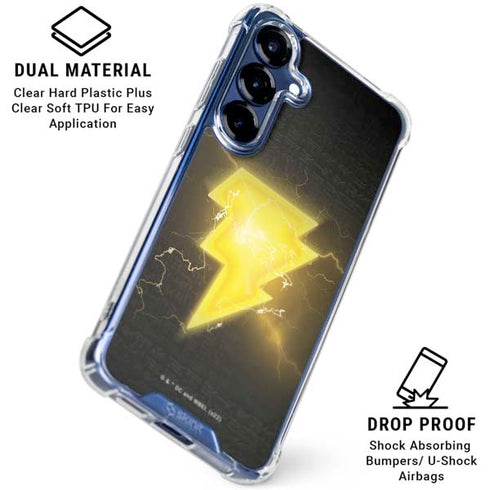 DC Comics Black Adam Lightning Bolt Galaxy S25 Clear Case