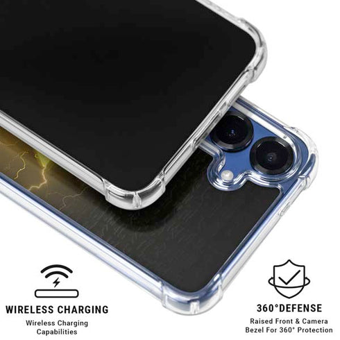 DC Comics Black Adam Lightning Bolt Galaxy S25 FE Clear Case