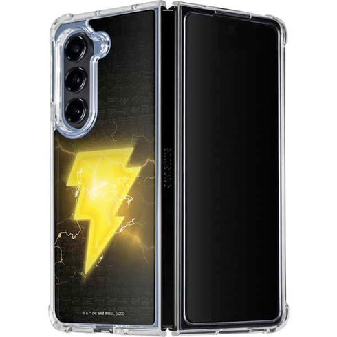 DC Comics Black Adam Lightning Bolt Galaxy Z Fold5 5G Clear Case
