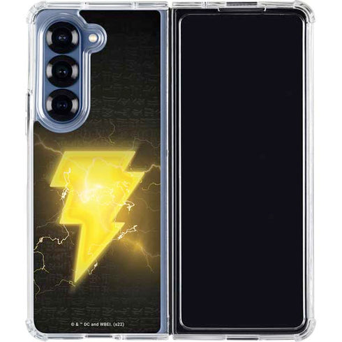 DC Comics Black Adam Lightning Bolt Galaxy Z Fold7 Clear Case