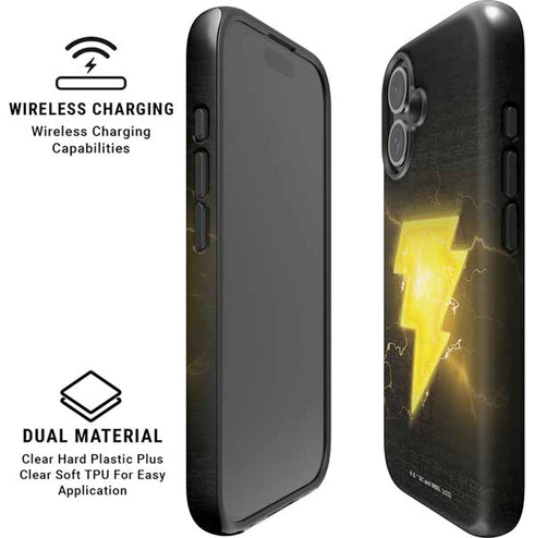 DC Comics Black Adam Lightning Bolt iPhone 16 Plus Magsafe Impact Case
