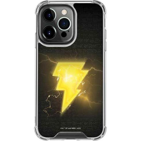 DC Comics Black Adam Lightning Bolt iPhone 16 Pro Clear Case