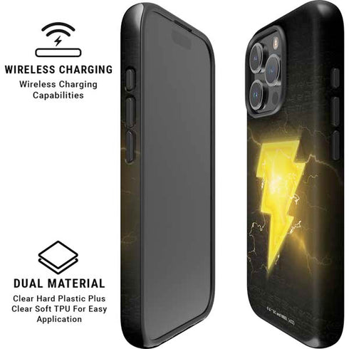 DC Comics Black Adam Lightning Bolt iPhone 16 Pro Magsafe Impact Case