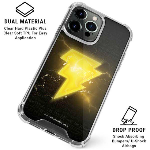 DC Comics Black Adam Lightning Bolt iPhone 16 Pro Max Clear Case