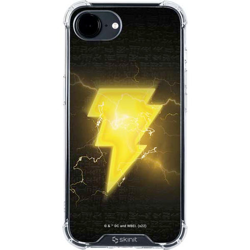 DC Comics Black Adam Lightning Bolt iPhone 16e Clear Case
