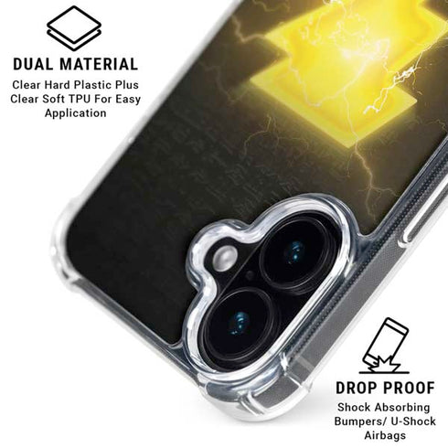 DC Comics Black Adam Lightning Bolt iPhone 17 Clear Case