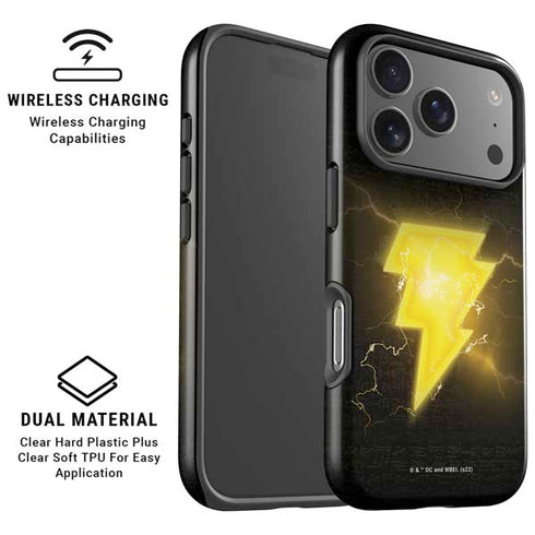 DC Comics Black Adam Lightning Bolt iPhone 17 Pro Magsafe Impact Case