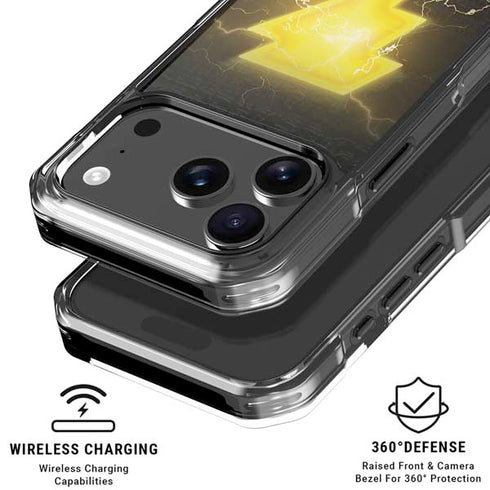DC Comics Black Adam Lightning Bolt iPhone 18 Pro Clear Case