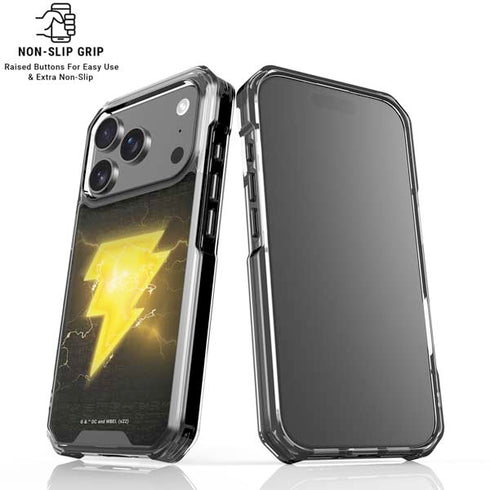 DC Comics Black Adam Lightning Bolt iPhone 18 Pro Clear Case