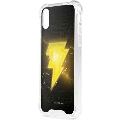 DC Comics Black Adam Lightning Bolt iPhone XS Clear Case